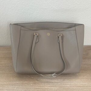 Gray Tory Burch Tote Bag